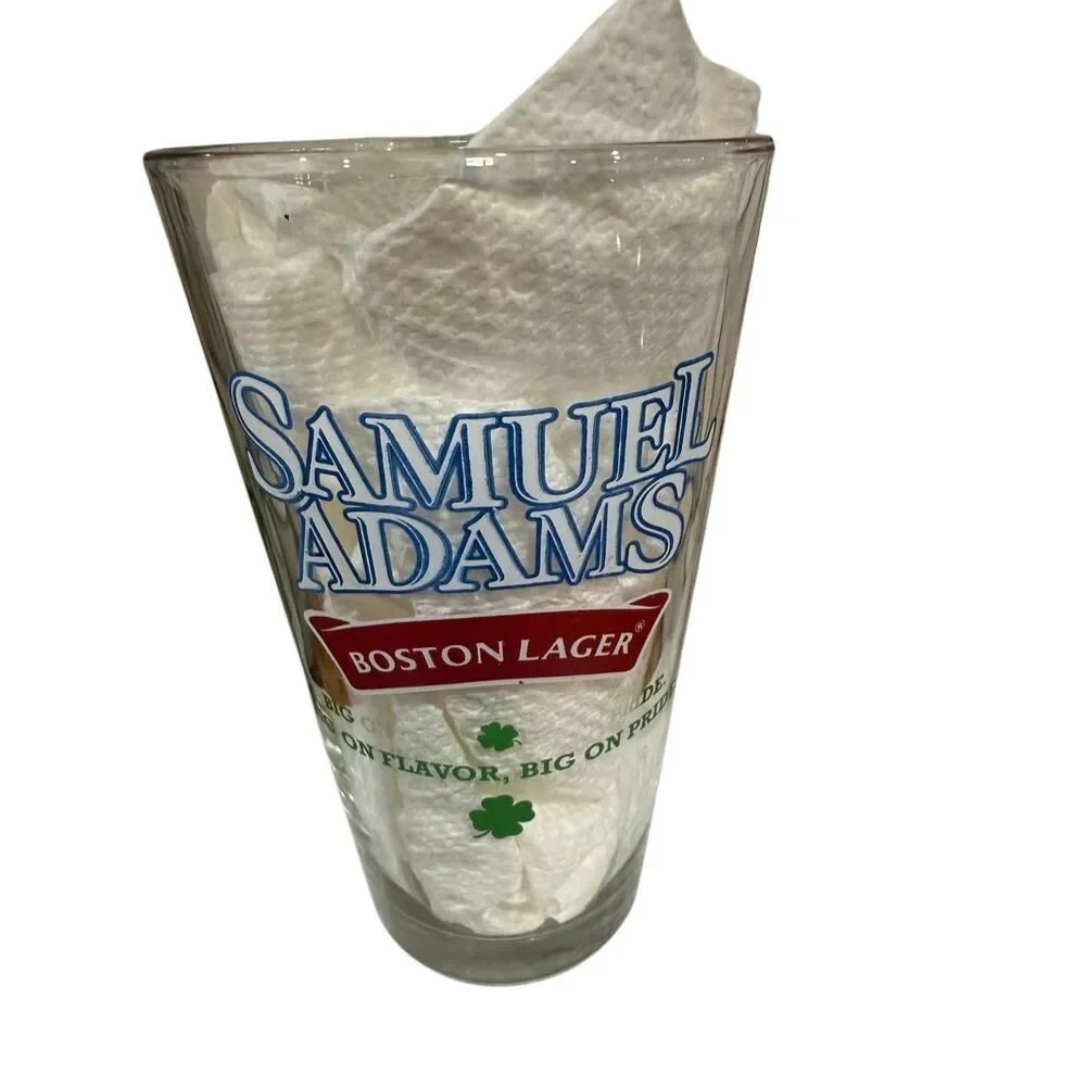 Samuel Adams Boston Lager Perfect Pint 3 Leaf Clover Beer Glass